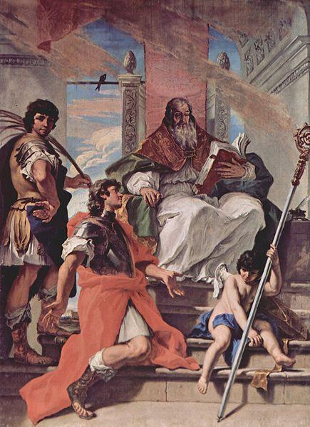 Sebastiano Ricci Hl. Prokulus, Hl. Firmus und Hl. Rusticus von Verona sowie ein Engel oil painting picture